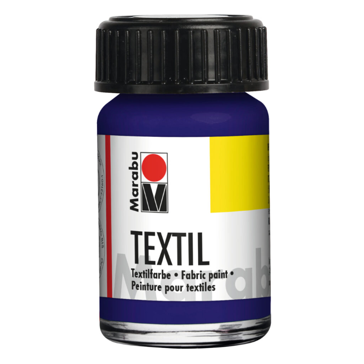 Marabu Textil, Stofffarbe Dunkelblau 053 , 15 ml