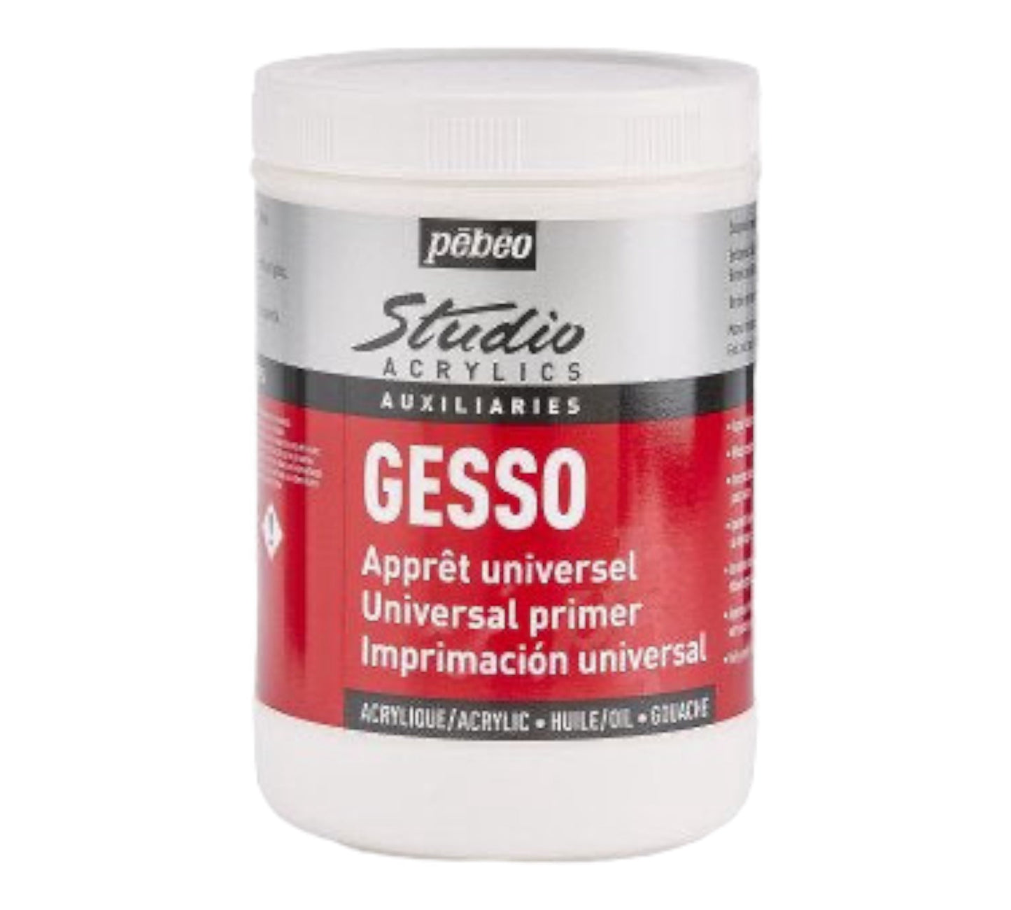 Pébéo Studio Auxiliaries Universal Gesso Grund Weiss