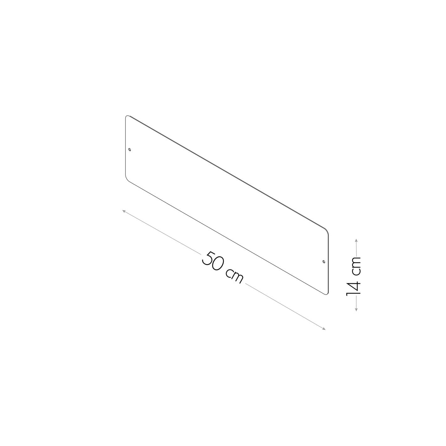 KalaMitica® Magnetische Kreidetafel ohne Rahmen, 50x14cm - Wandtafel - Speedjust Schweiz
