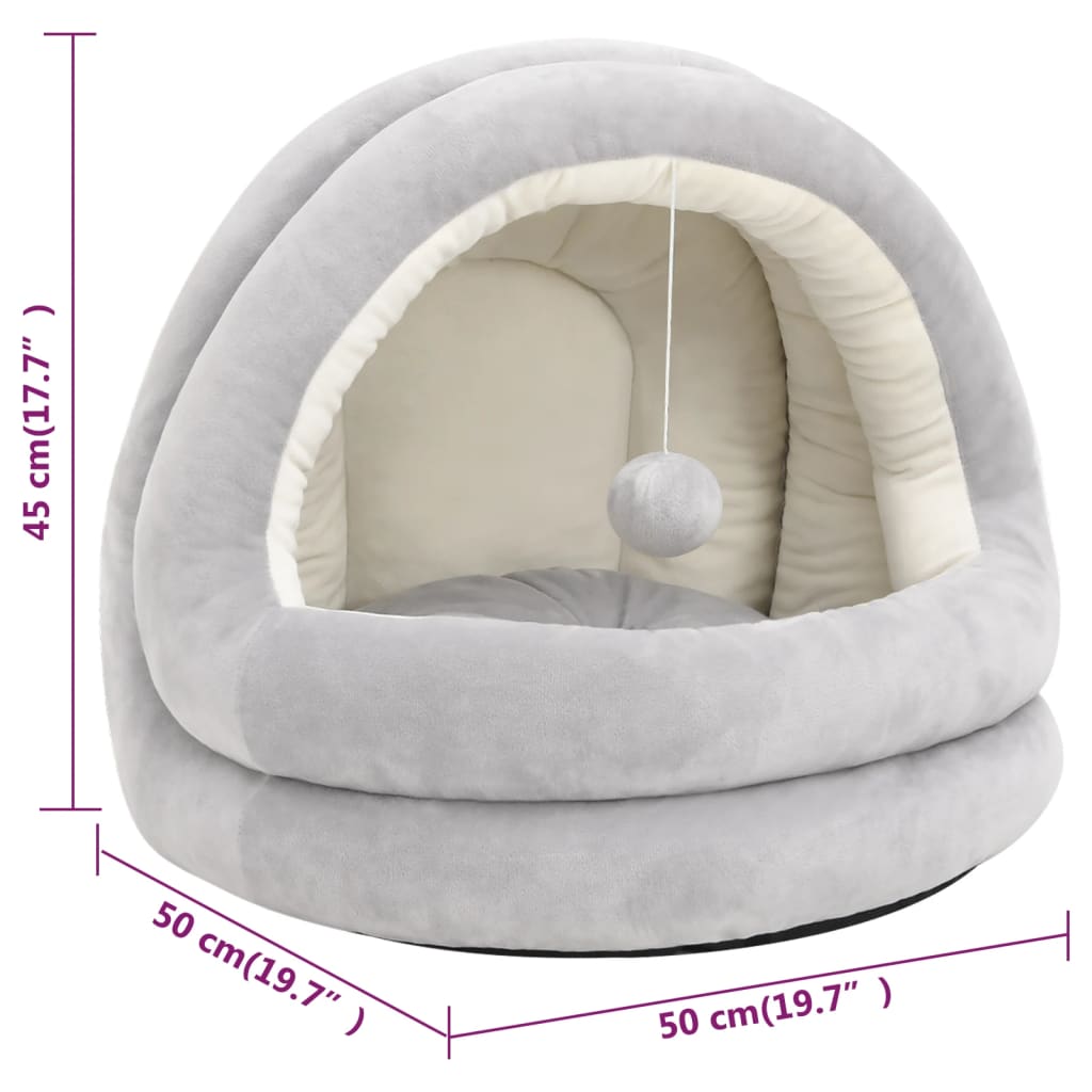 Katzenbett 50x50x45 cm Grau und Creme - Katzenbetten - Speedjust Schweiz