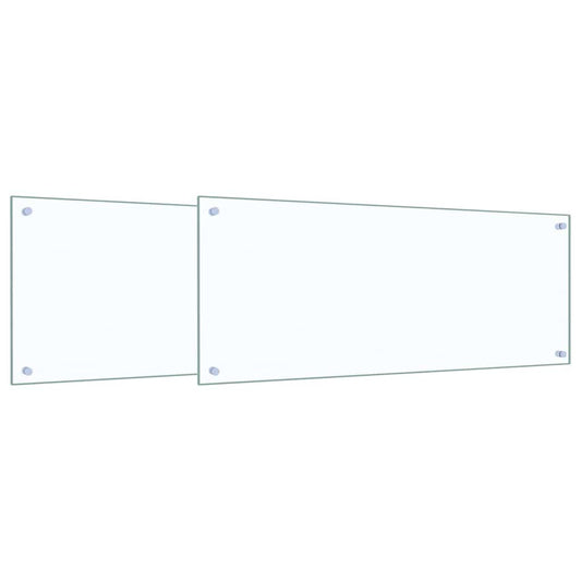 Küchenrückwand 2 pcs Transparent 100 x 40 cm Gehärtetes Glas - Speedjust Schweiz