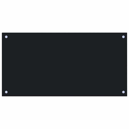 Küchenrückwand Schwarz 80x40 cm Hartglas - Speedjust Schweiz