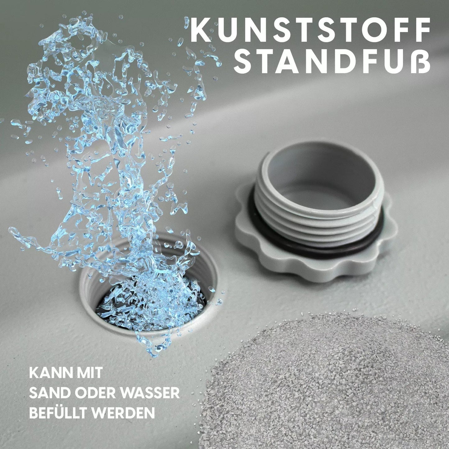 Kundenstopper Alu Classic mit Wassertank, Silber, Outdoor - Kundenstopper - Speedjust Schweiz