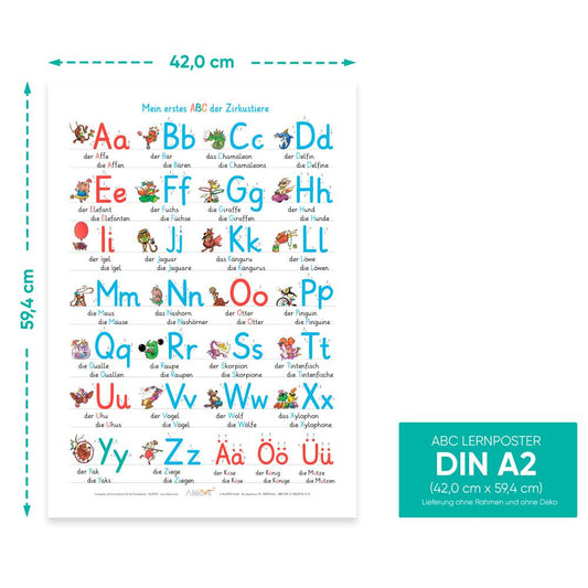 Poster didattico: Il mio primo ABC degli animali del circo