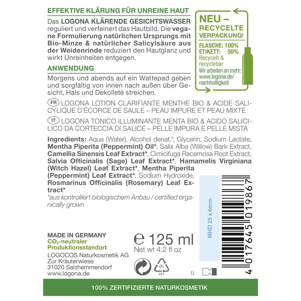 Minze Gesichtswasser klärend