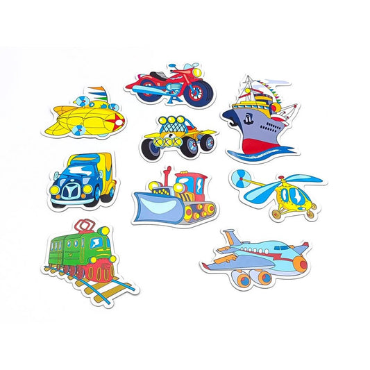 Magnet - Set Fahrzeuge – 9 kinderfreundliche Magnete für Spiel & Deko - Magnetische Produkte - Speedjust Schweiz
