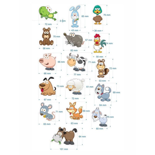 Magnet - Set Tierfarm - Tiere – 16 kinderfreundliche Magnete für Spiel & Deko - Magnetische Produkte - Speedjust Schweiz