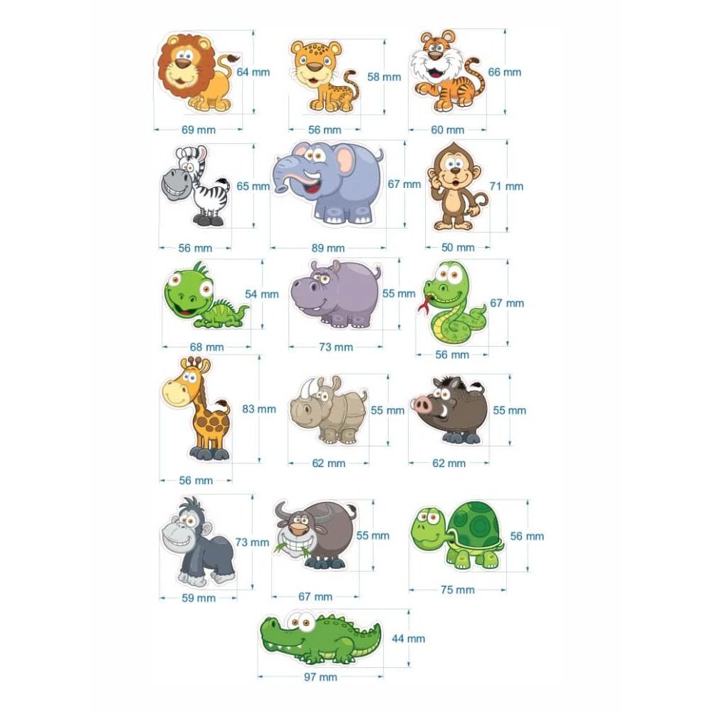Magnet - Set Zootiere – 16 kinderfreundliche Magnete für Spiel & Deko - Magnetische Produkte - Speedjust Schweiz