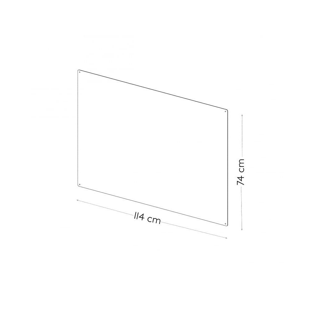 KalaMitica® Magnetische Kreidetafel ohne Rahmen, 114×74cm