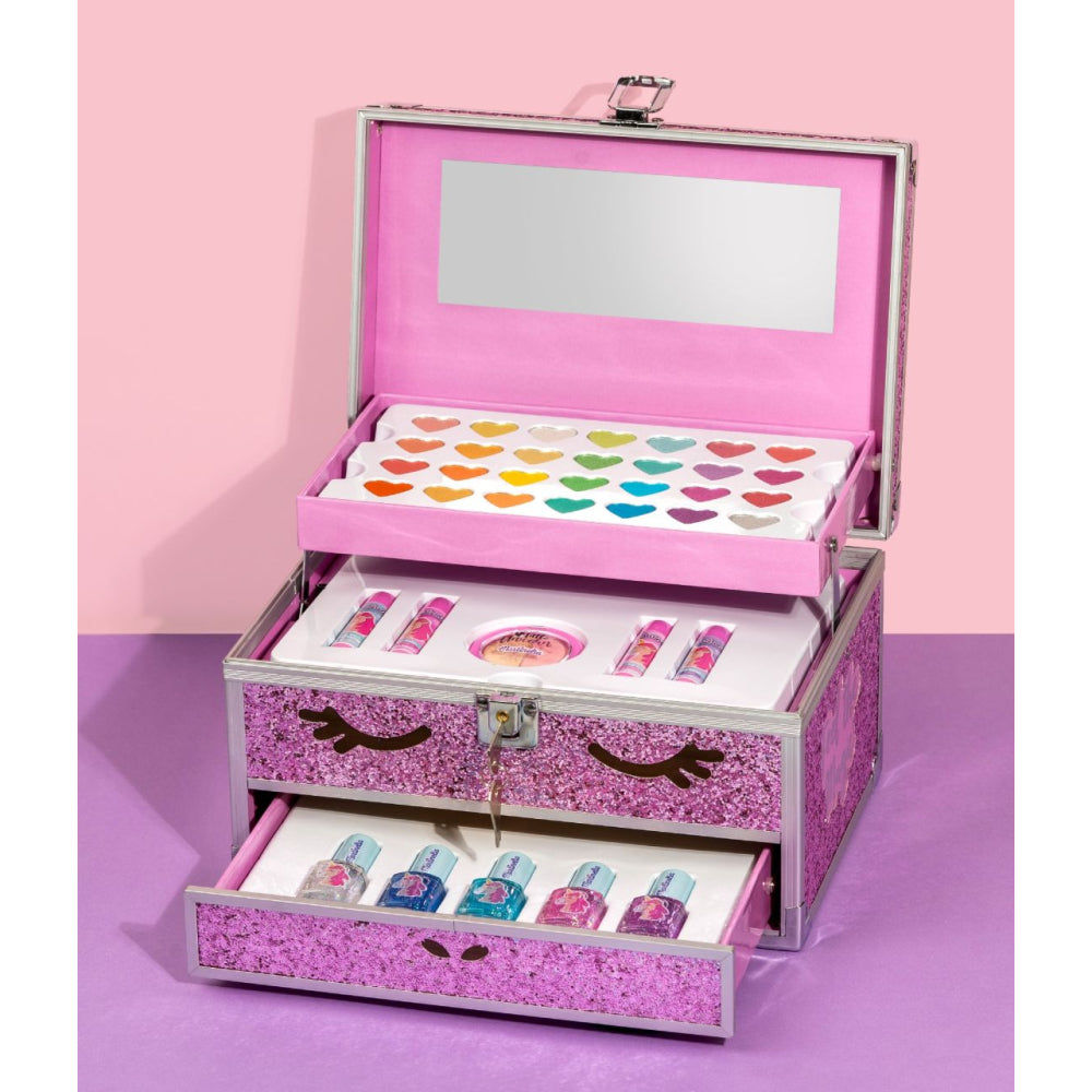 Custodia grande glitterata a forma di unicorno