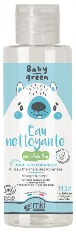 MKL GREEN NATURE - Baby Green Organic Cleansing Water 100 ml - Gentle Clean for Your Little One 🌿💧✨