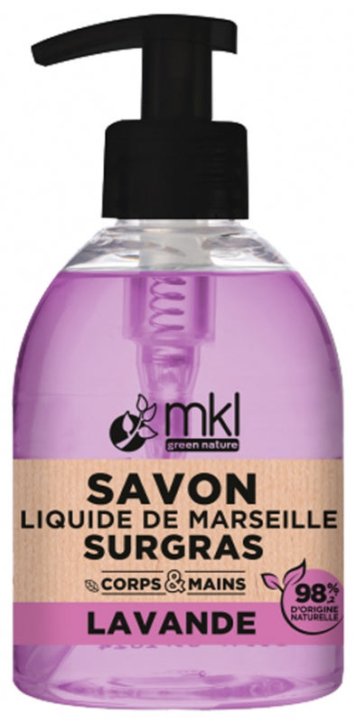 MKL GREEN NATURE - Liquid Marseille Soap Surgras Lavender 300 ml - Natural Clean with Calming Aroma 🌿💧✨