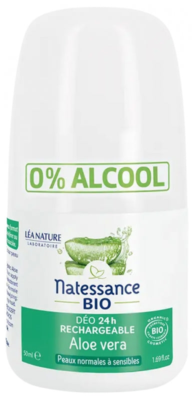 NATESSANCE - Deo 24H Aloe Vera Organic Refillable 50ml - Freshness That Lasts All Day! 🌿✨
