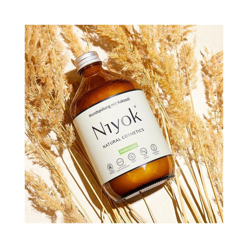 Mundspülung mit Kokosöl - Pfefferminze