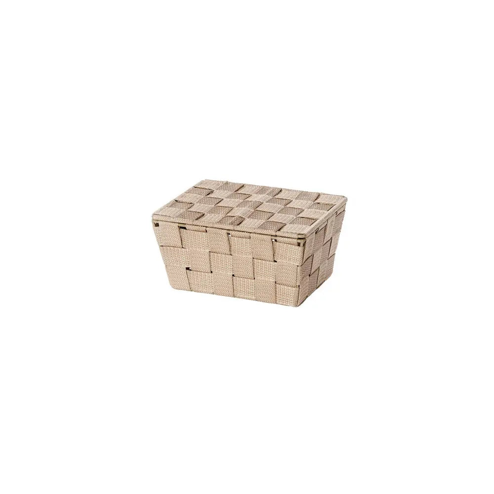 Wenko - Storage Basket Adria with Lid Beige - Stylish Organization Made Easy! đ§şâ¨