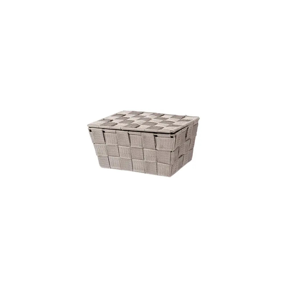 Wenko - Adria Basket with Lid Taupe - Elegant Space Saver 🛁✨