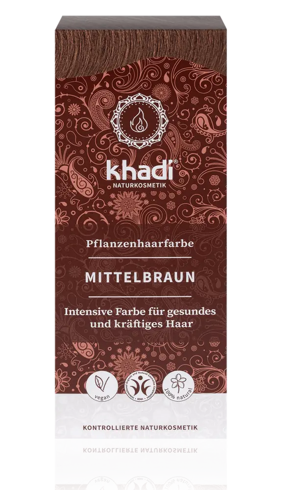 Khadi - Plant-Based Hair Color Medium Brown - Natural & Vibrant 🌿✨