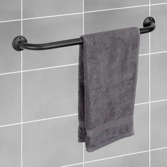 Wenko - Black Bath Towel Rack 60 cm - Sleek Bathroom Essential 🛁✨