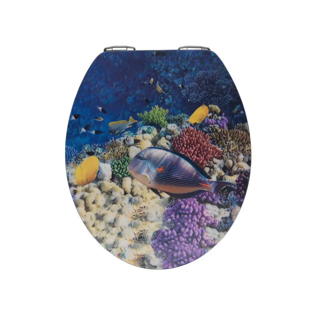 Wenko - 3D Fish WC Seat Easy-Close - Dive into Comfort! 🌊🐠