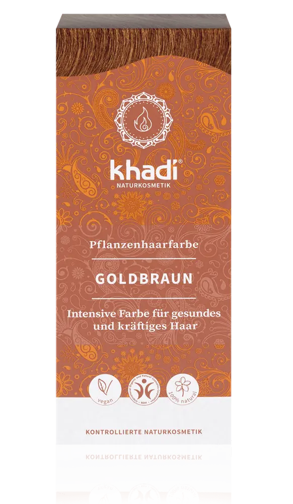 Khadi - Gold Brown Herbal Hair Color - Vibrant Natural Shine đđ