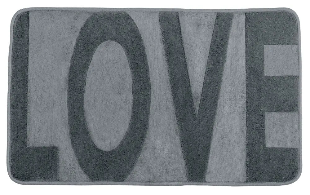 Wenko - Memory Foam Bath Mat 50x80 - Ultimate Comfort Love Mouse Grey đâ¨