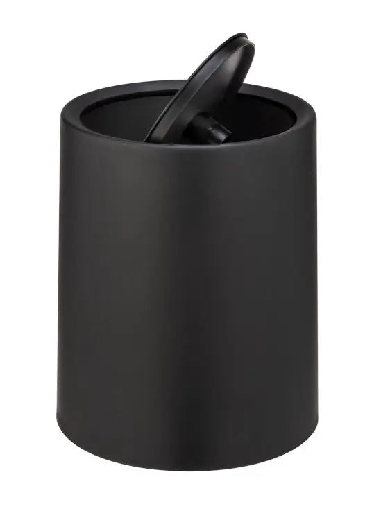 Wenko - Swing Lid Trash Can 6L Black - Sleek and Functional 🗑️✨