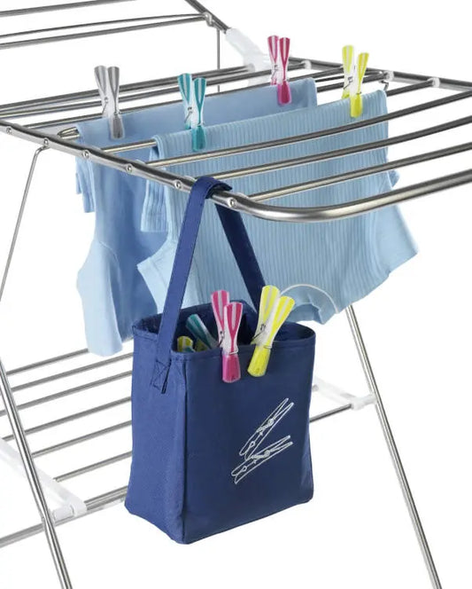 Wenko - Clothespin Bag Polyester Blue - Chic & Functional Storage 🌟🧺
