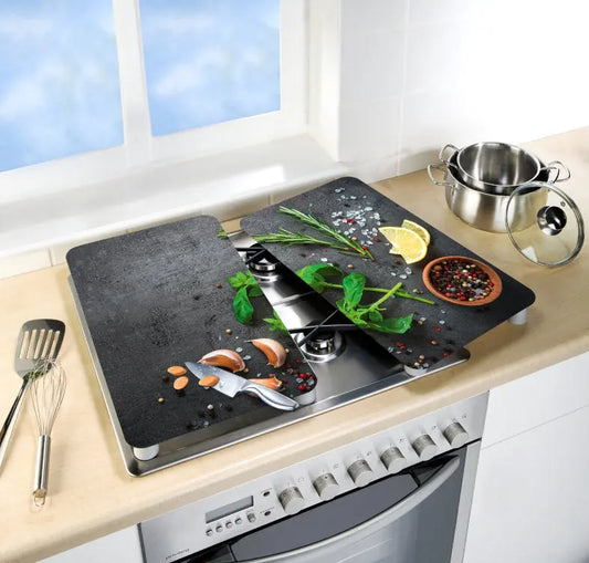 Wenko - Herbal Glass Stove Covers 2-Piece Set - Stylish & Durable ✨