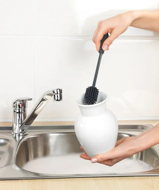 Wenko - Silicone Dish Brush Sia 25 cm Grey - Perfect for Glasses & Cups 🥂✨