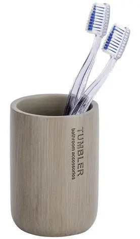 Wenko - Palo Tumbler - Stylish Polyresin & Bamboo Cup 🪥✨