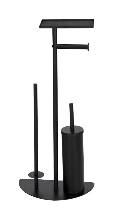 Wenko - Cosenza Neo Black WC Set - Sleek & Space-Saving 🚽✨