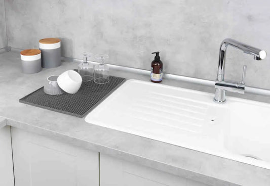 Wenko - Maxi Drip Mat Grey 40x30 cm - Extra Large & Efficient 🏡✨