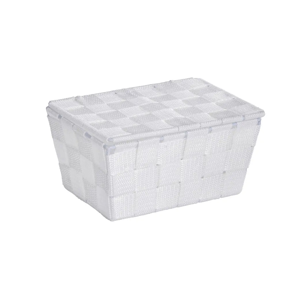 Wenko - Adriatic Storage Basket with Lid White - Elegant & Practical! 🧺✨