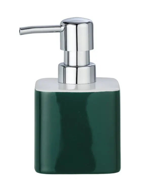 Wenko - Elmo Ceramic Soap Dispenser, Green - Elegant Bathroom Upgrade 🌟💧