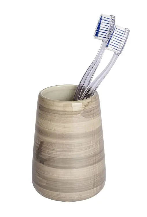 Wenko - Pottery Toothbrush Holder - Elegant Sand Design 🏺✨