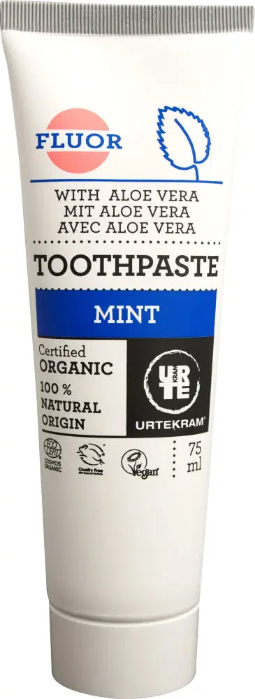 URTEKRAM - Mint Fluoride Toothpaste - Organic Freshness 🌿✨