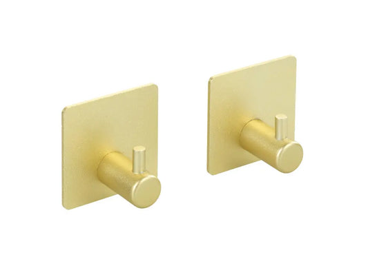 Wenko - Gold Adhesive Hooks Set of 2 - Elegance & Functionality 🌟✨