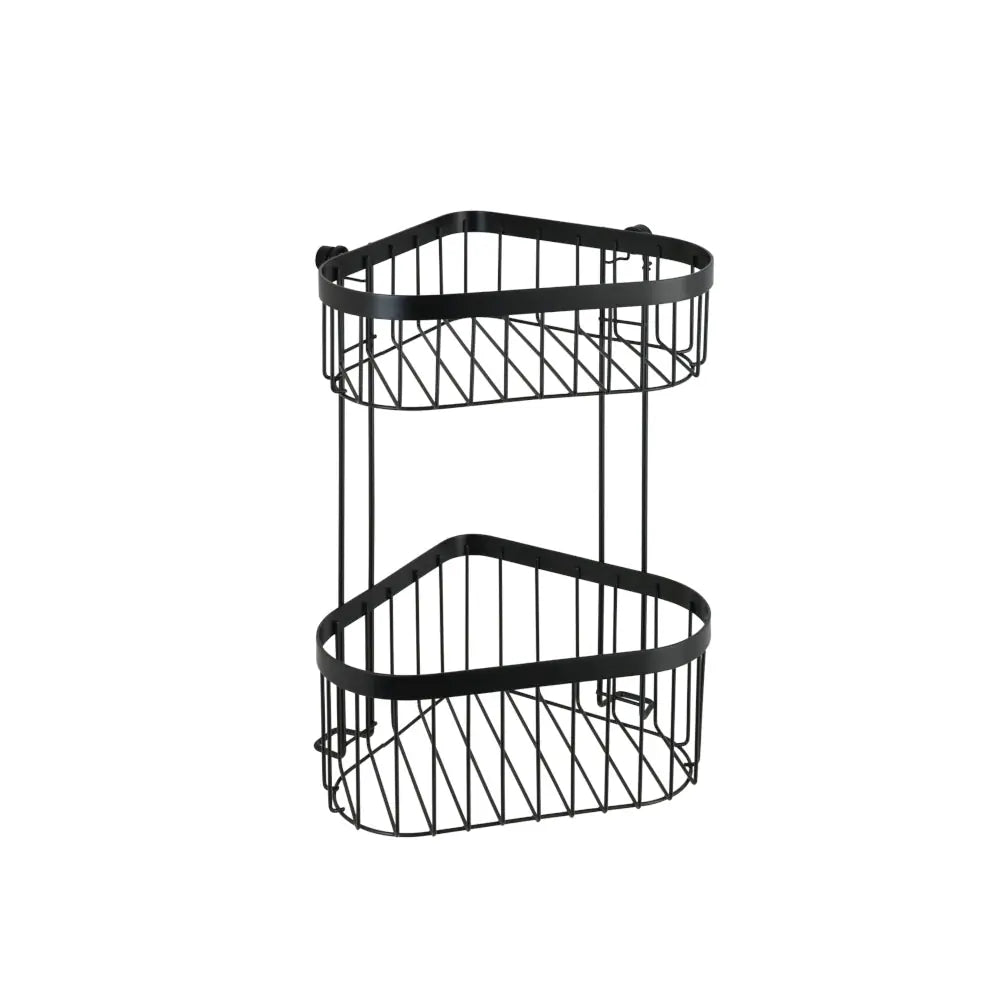 Wenko - Shelf 2 Levels Classic Plus Black - Stylish Storage Solution for Every Room 🖤📚✨