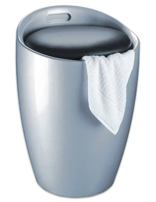Wenko - Silver Bathroom Stool - Stylish & Functional Comfort ✨🛁