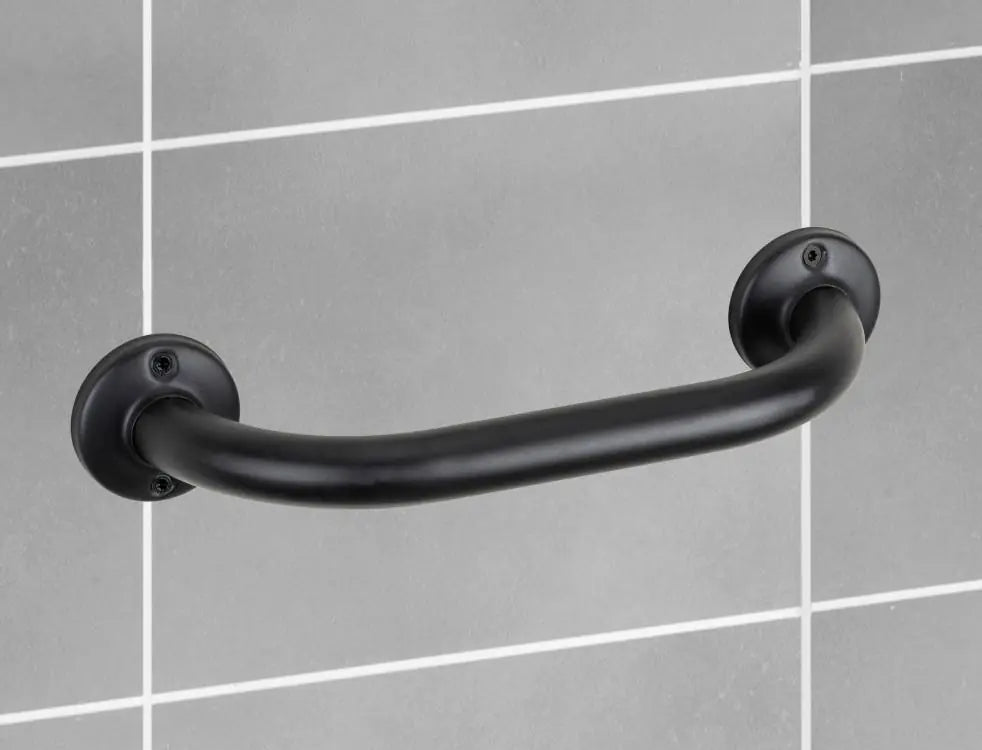 Wenko - Basic Black Grab Bar 25 cm - Modern Safety Solution 🚿🛡️