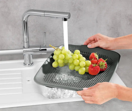 Wenko - Shari Gray Strainer Board - Versatile Kitchen Helper 🥗✨