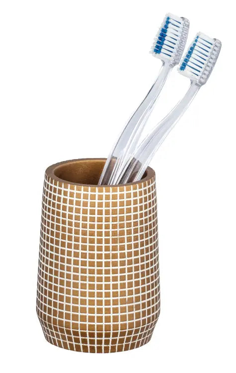 Wenko - Ohrid Gold Toothbrush Holder - Elegant Polyresin Design ✨🦷