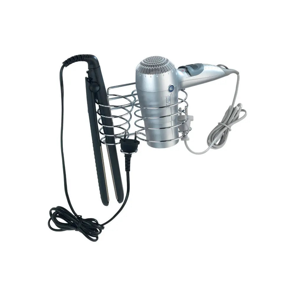 Wenko - Hairdryer and Straightener Holder Classic Chrome - Stylish Storage for Your Styling Tools ✨💇♀️