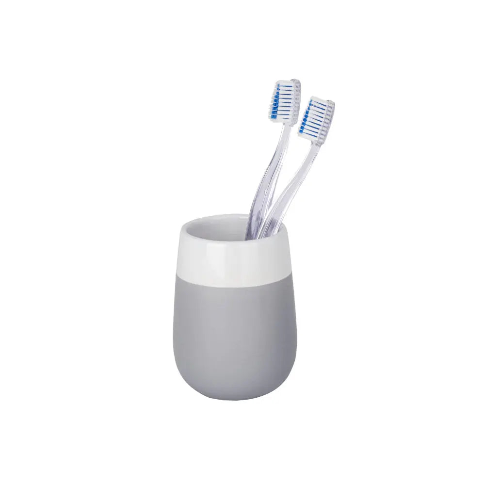 Wenko - Toothbrush Cup Malta Gray - Elegant Design for Your Bathroom đâ¨