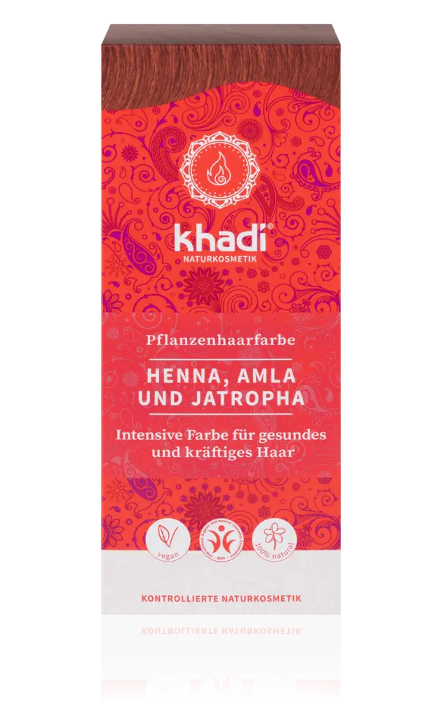 Khadi - Natural Hair Color Henna, Amla & Jatropha - Vibrant Red đżâ¨