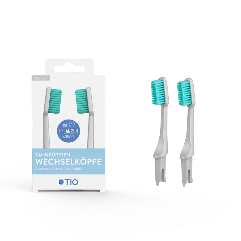 TIO - Toothbrush Replacement Heads 2-Pack Soft - Eco-Friendly Dental Care đżâ¨