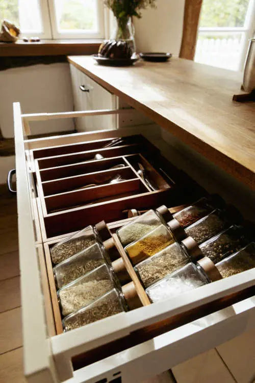 Wenko - Stylish Bamboo Cutlery Organizer - Effortless Kitchen Elegance 🍽️✨