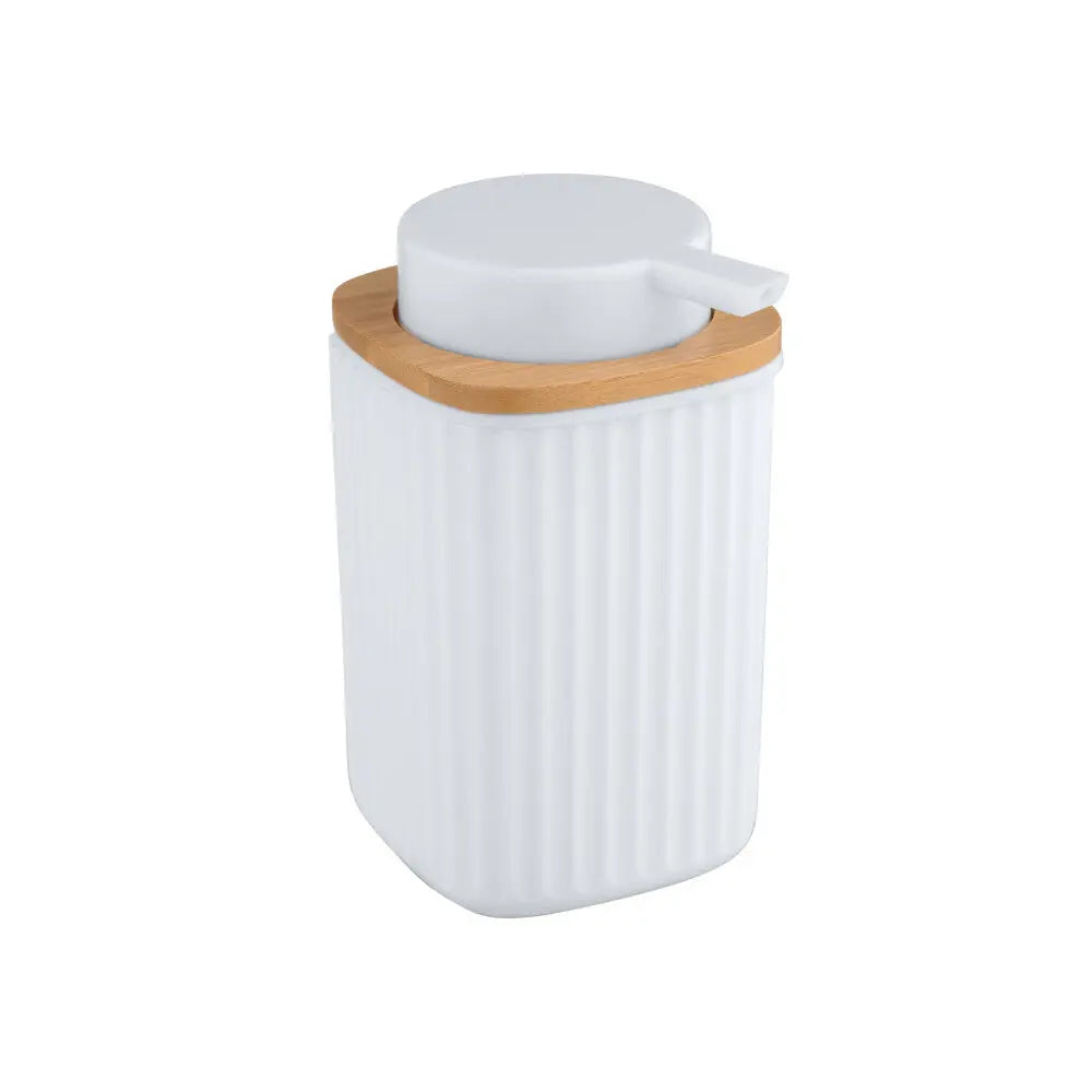 Wenko - Soap Dispenser Rotello White - Elegant & Chic Bathroom Essential đ§źâ¨