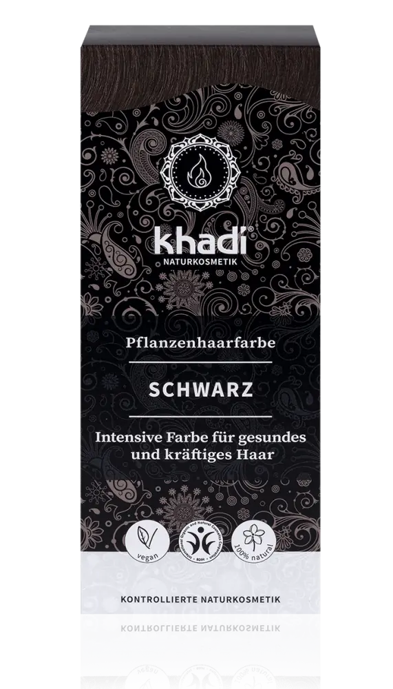 Khadi - Plant-Based Hair Color Black - Vibrant and Natural ✨🌿