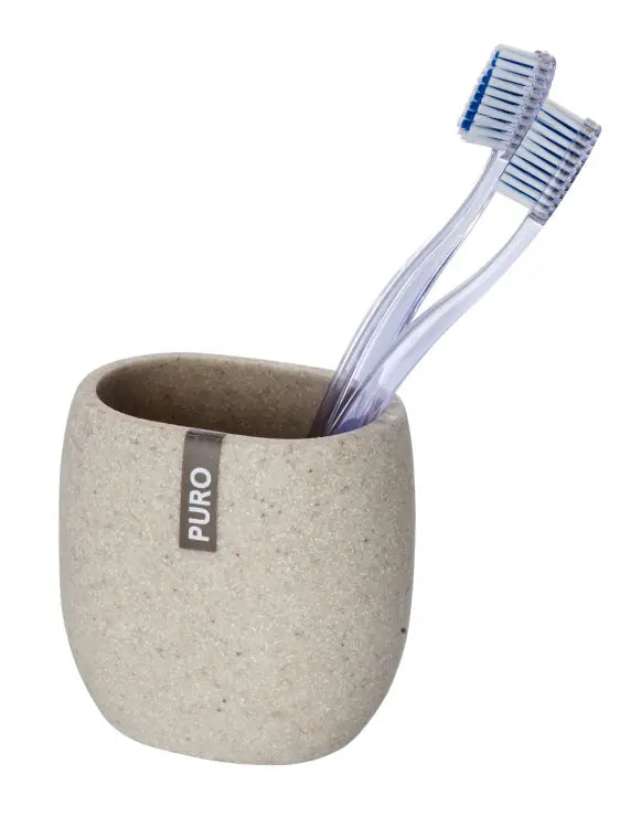 Wenko - Puro Toothbrush Holder - Stylish Sand-Optic Finish 🪥✨